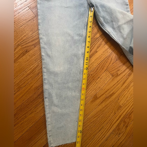 RE/DONE Women's High Rise Ankle Crop Jeans Size 31 Blue Light Wash - Picture 13 of 13